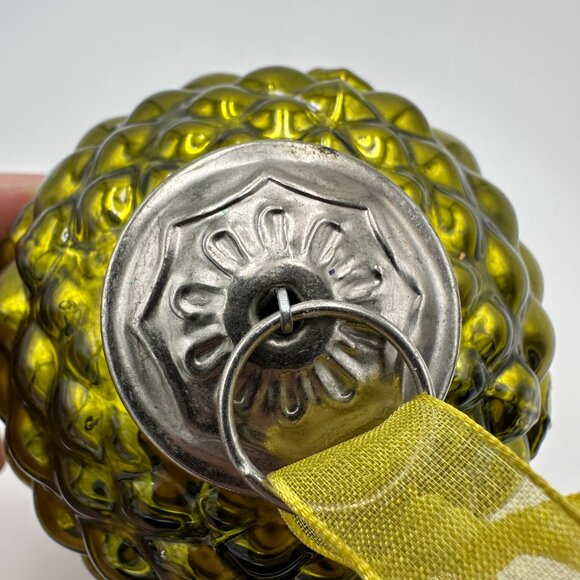 6" Kugel Style Green Pinecone Mercury Glass Christmas Ornament - Picture 9 of 13